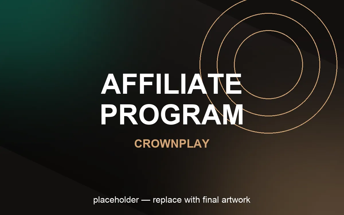 CrownPlay affiliate program dashboard