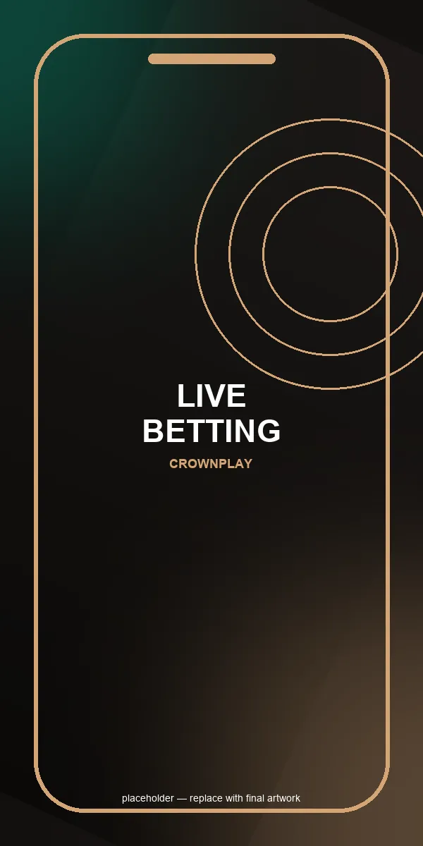 CrownPlay app – live betting screen