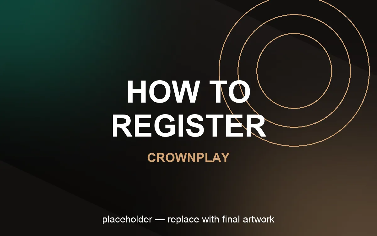 CrownPlay registration form on desktop and mobile
